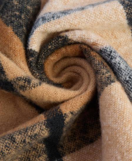 Deanna Tartan Scarf Hessian Navy Tartan