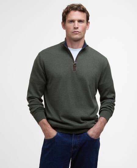 Bayfield Quarter-Zip Jumper Mid Olive