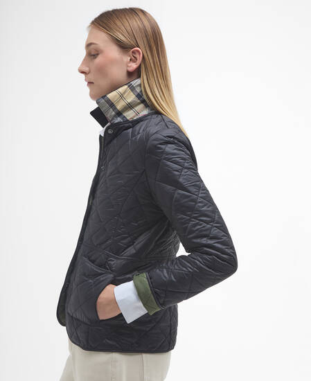 Deveron Quilted Jacket Black-Olive