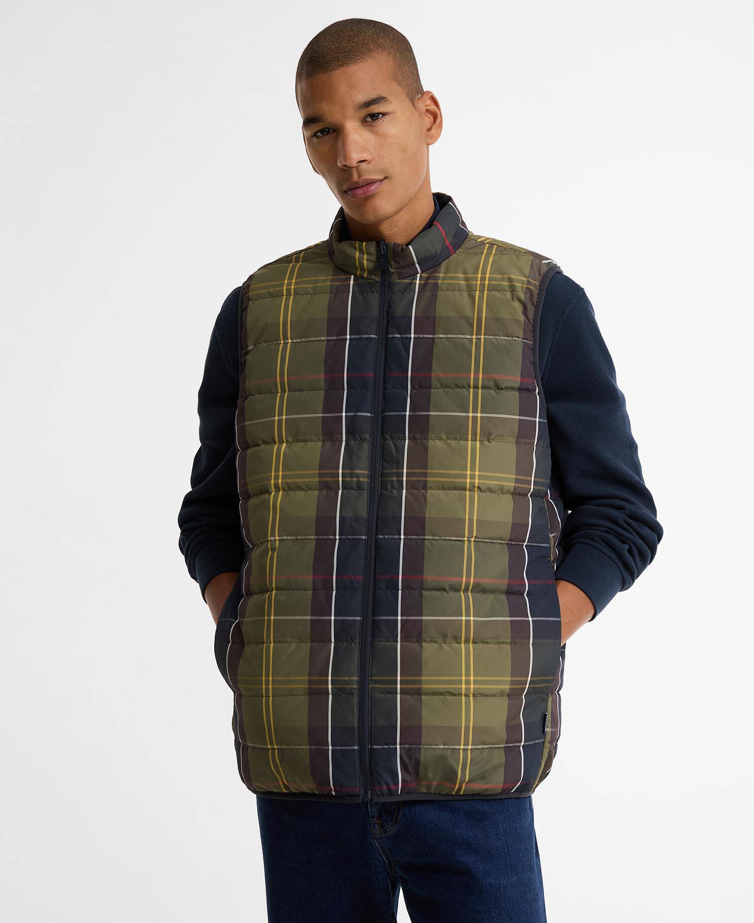 Reversible Tartan Puffer Gilet image number 0