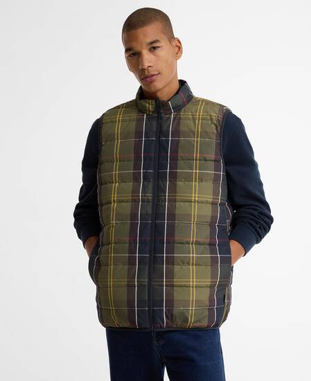 Reversible Tartan Puffer Gilet Classic Tartan
