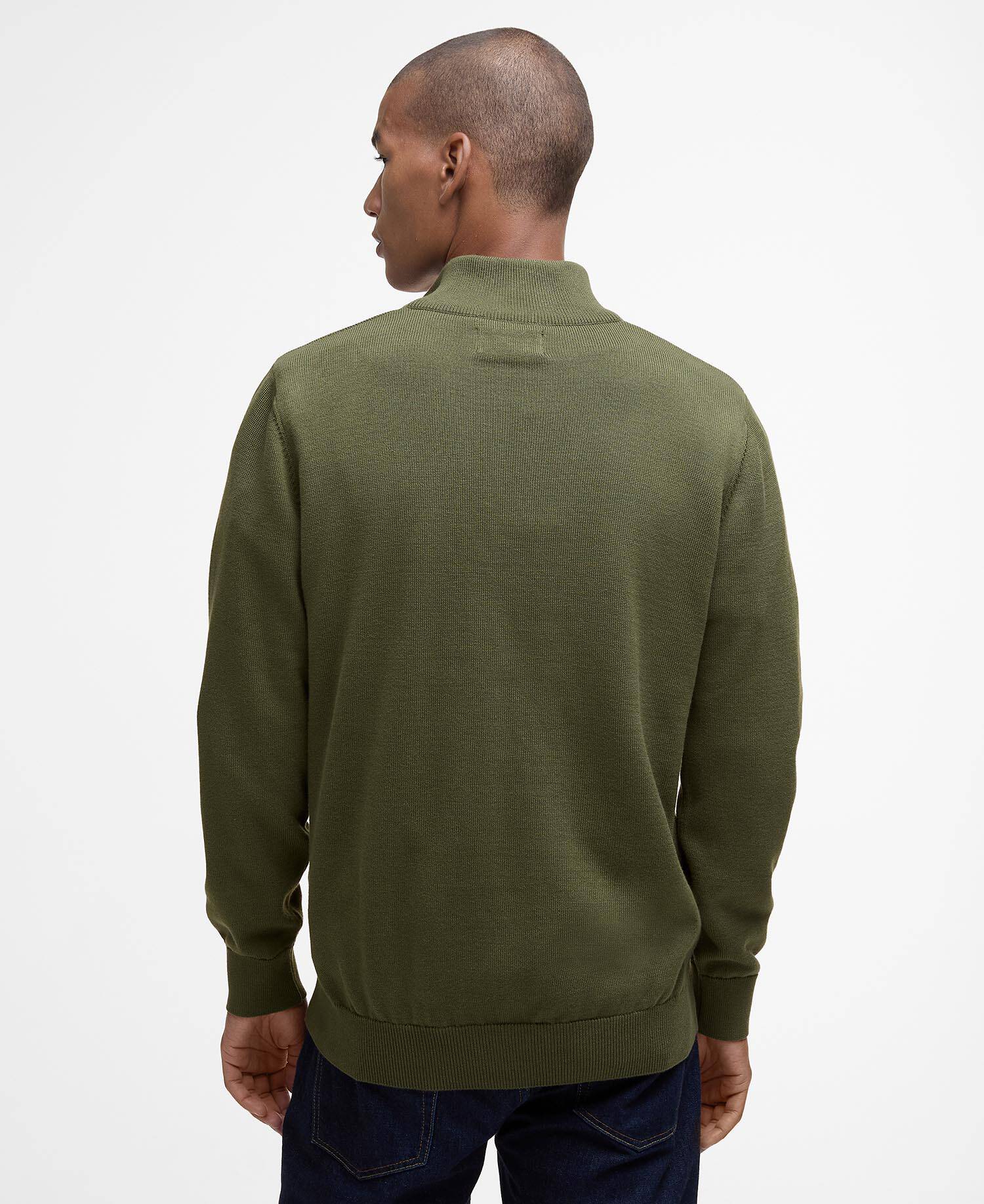 Pullover Cotton Half Zip Winter Moss image number 2