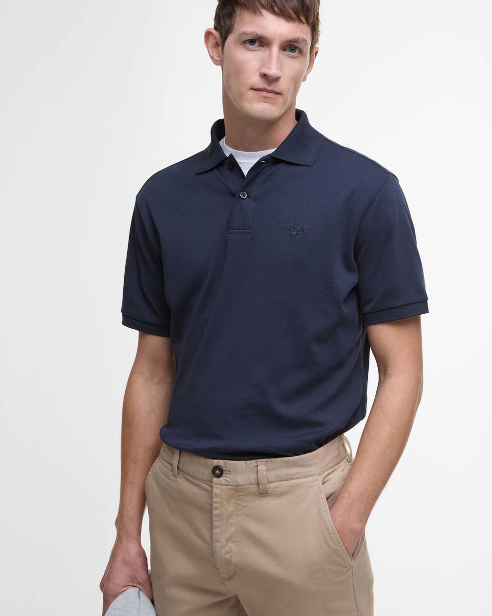 Washed Stretch Tailored Trousers