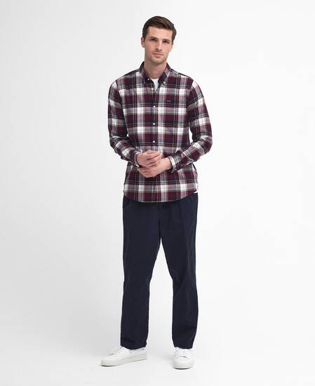 Crossfell Tailored Long-Sleeved Shirt Merlot