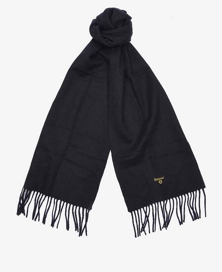 Plain Lambswool Scarf Classic Black
