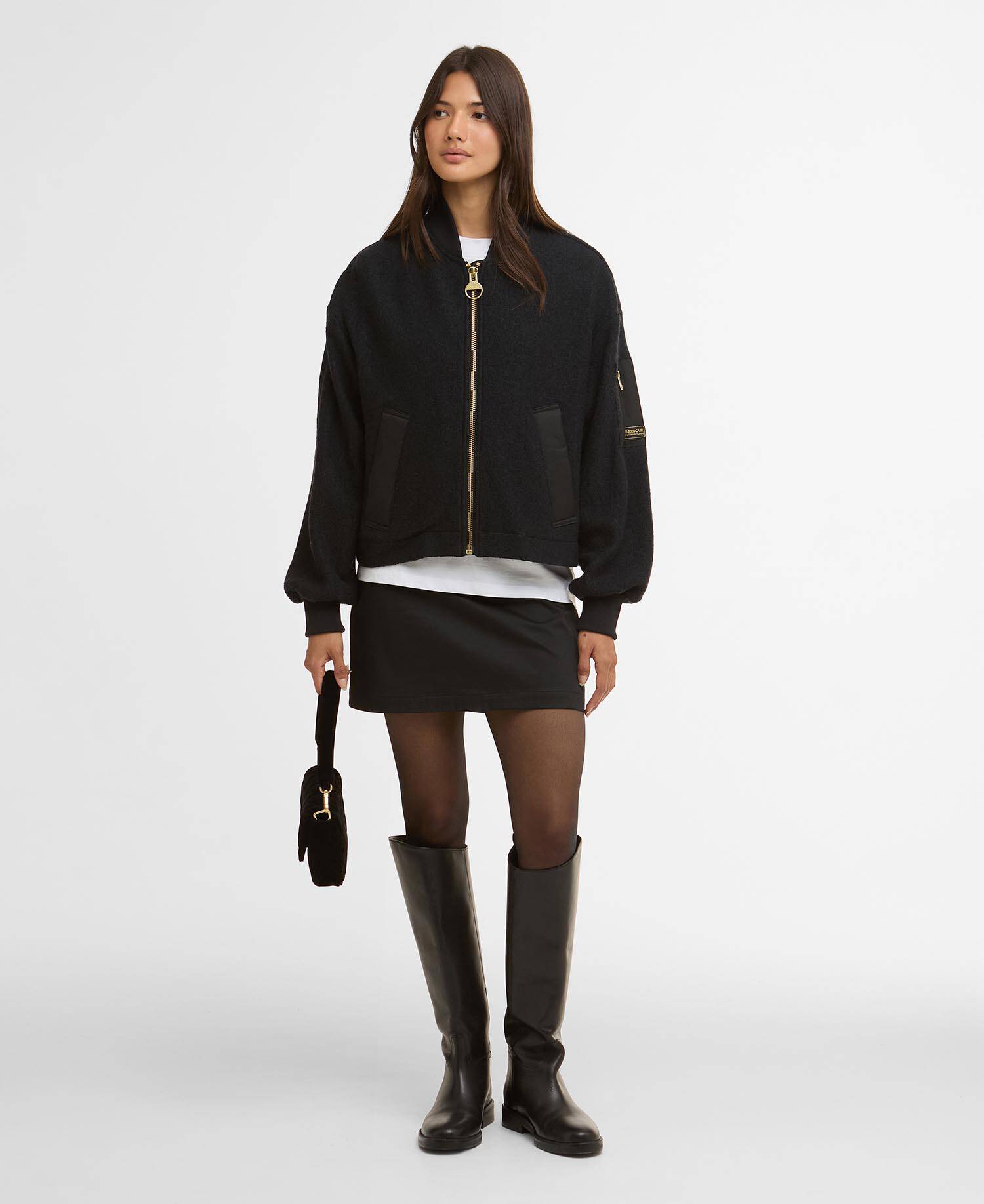 Bomber in lana Monique Black image number 1