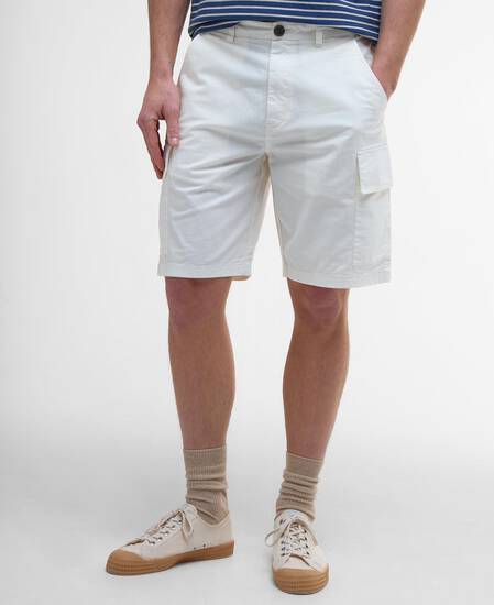 Shorts cargo in twill Whisper White