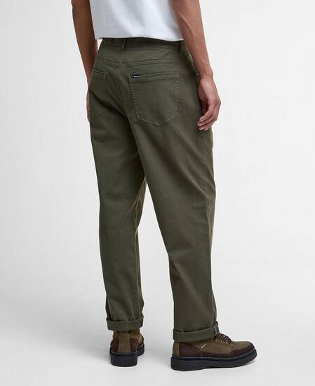 Pantaloni in tessuto stretch lavato dalla vestibilità regular Forest