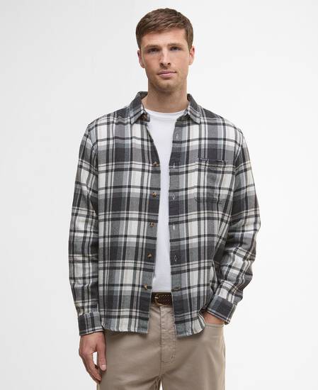 Chopford Relaxed Long-Sleeved Shirt Charcoal