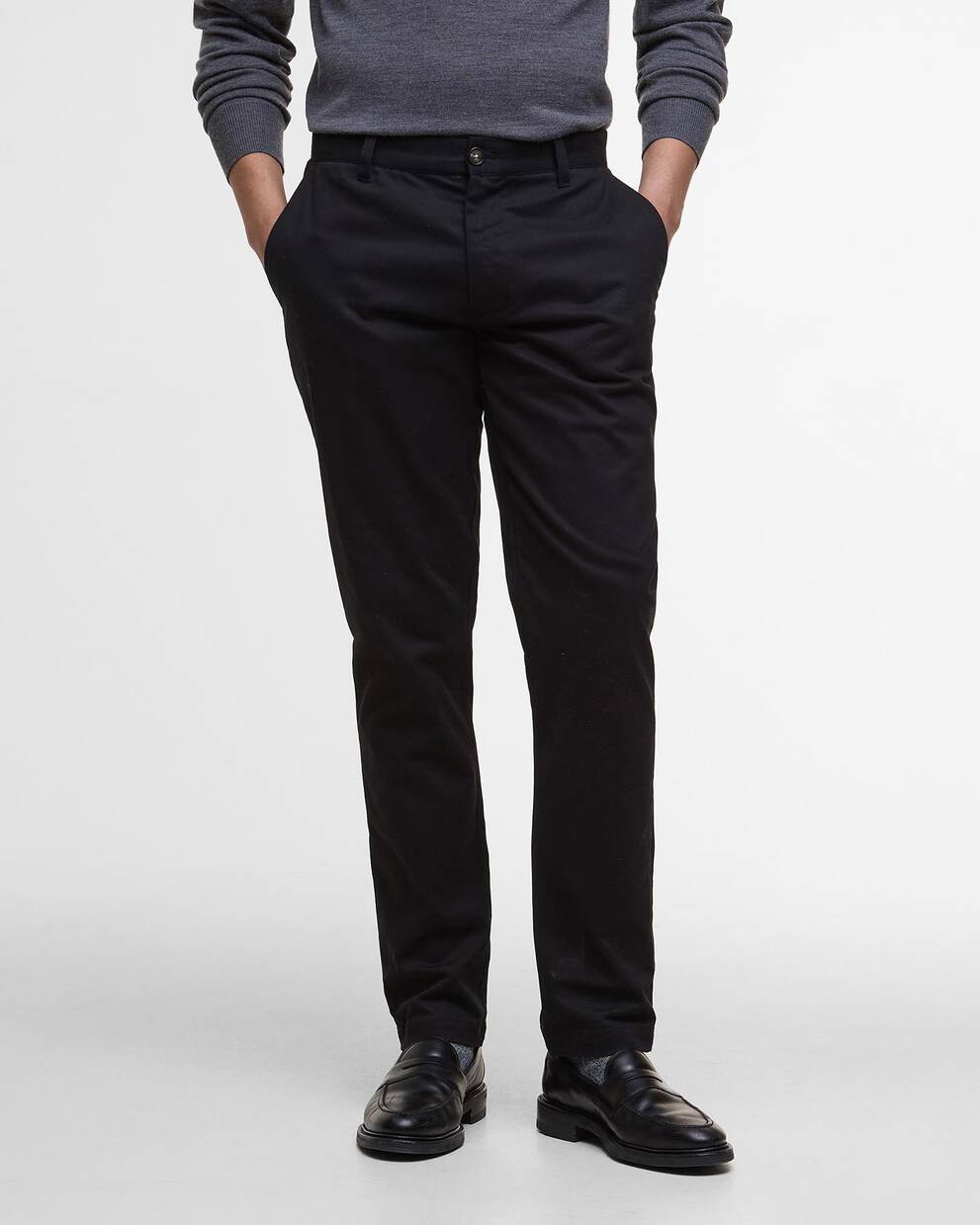 Sueded Sateen Slim Trousers