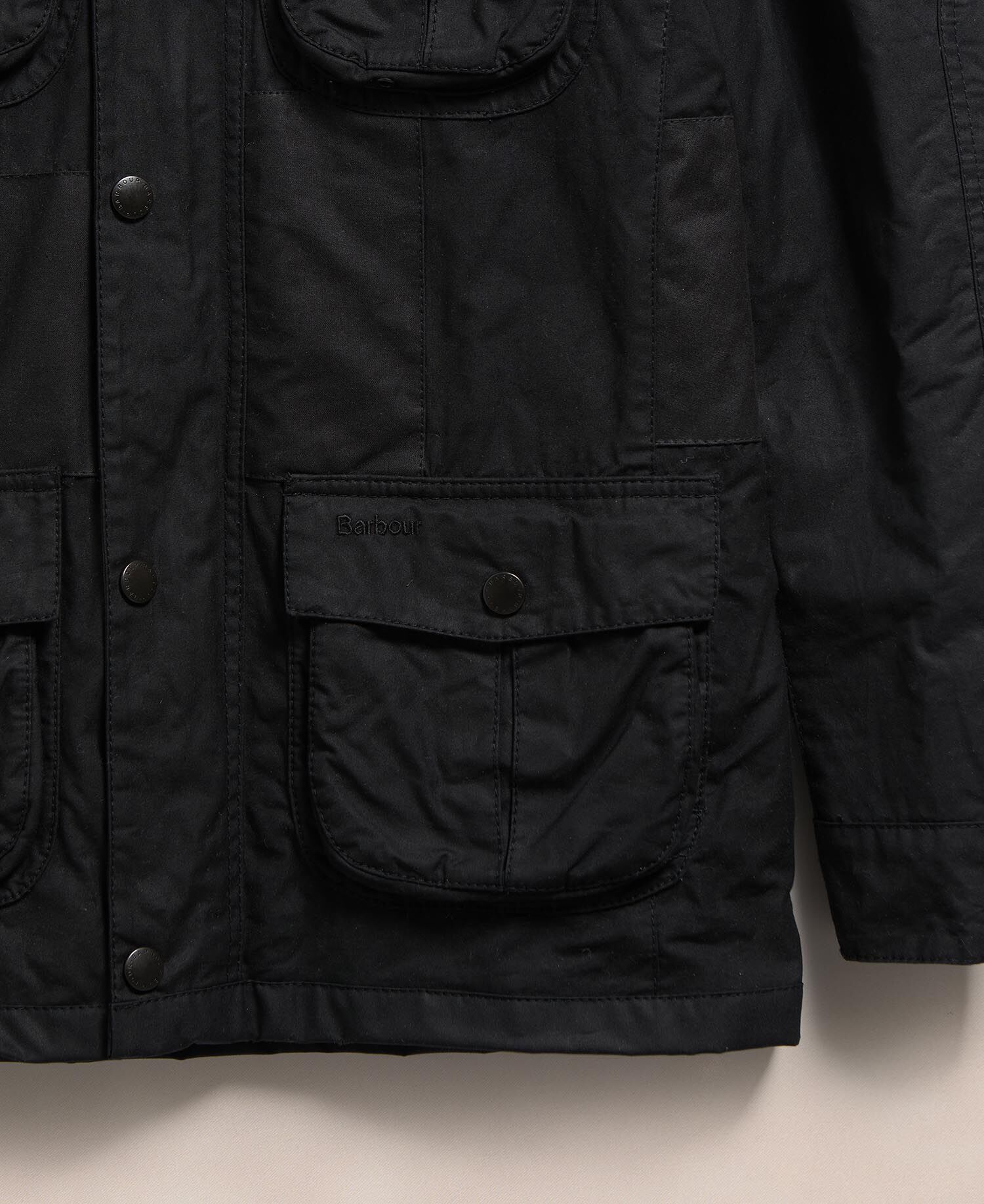 Barbour Re-loved Men's Corbridge Waxed Jacket - Size M Black