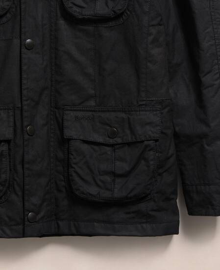 Barbour Re-loved Men's Corbridge Waxed Jacket - Size M Black