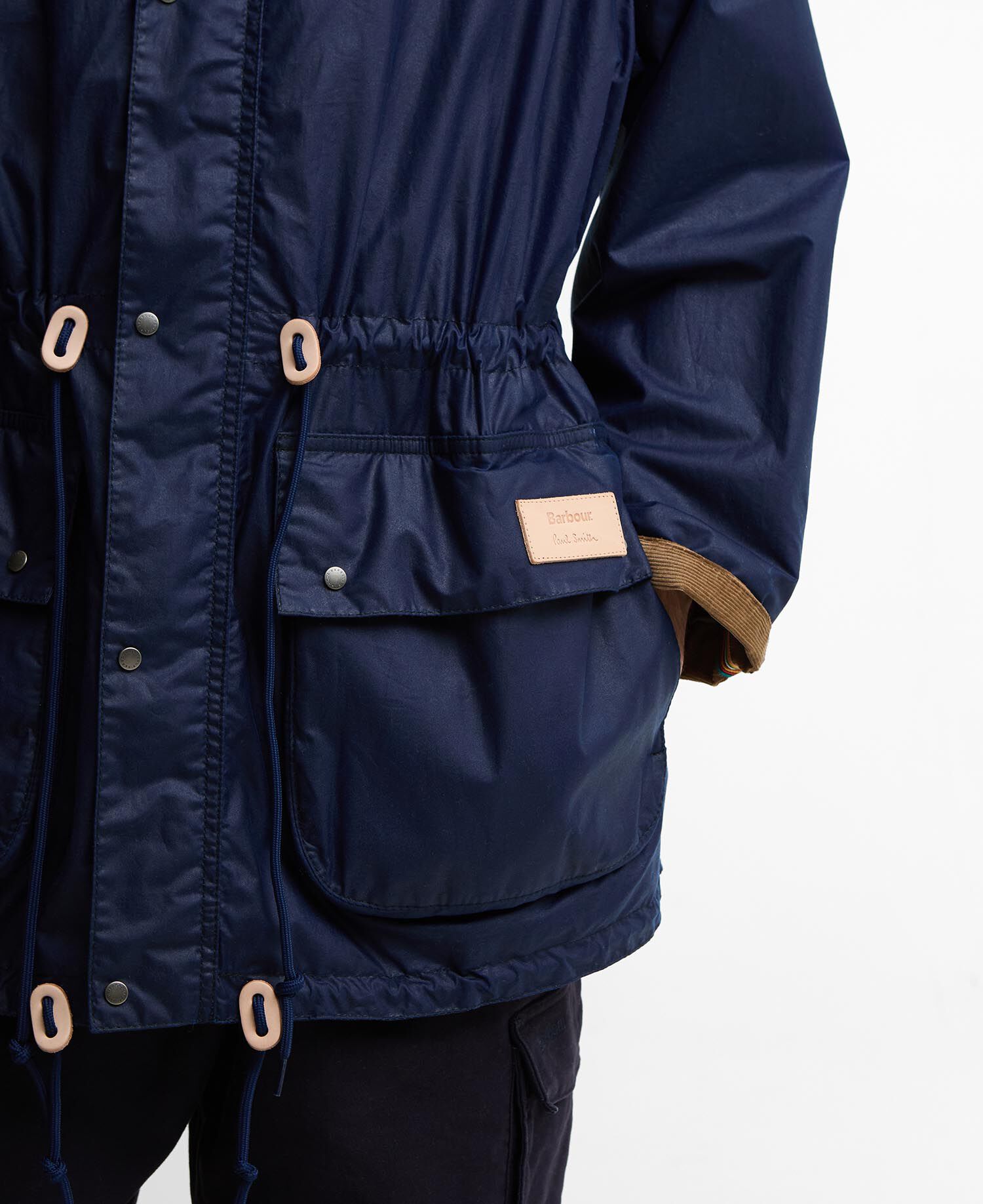Paul Smith Loves Barbour Durham Waxed Jacket Regal Blue