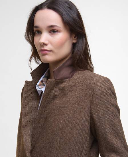 Blazer in lana leggermente aderente Elm Military Brown
