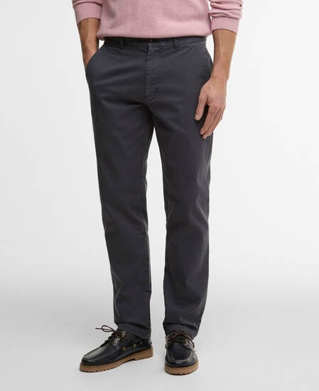 Washed Stretch Tailored Trousers Washed Navy