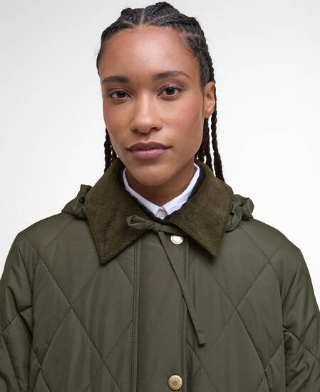 Steppjacke Meredith Olive/Ancient Tartan