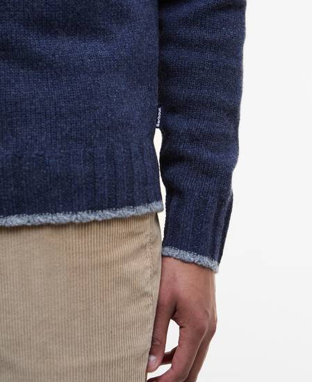 Hewton Fair Isle Roll Neck Jumper Navy