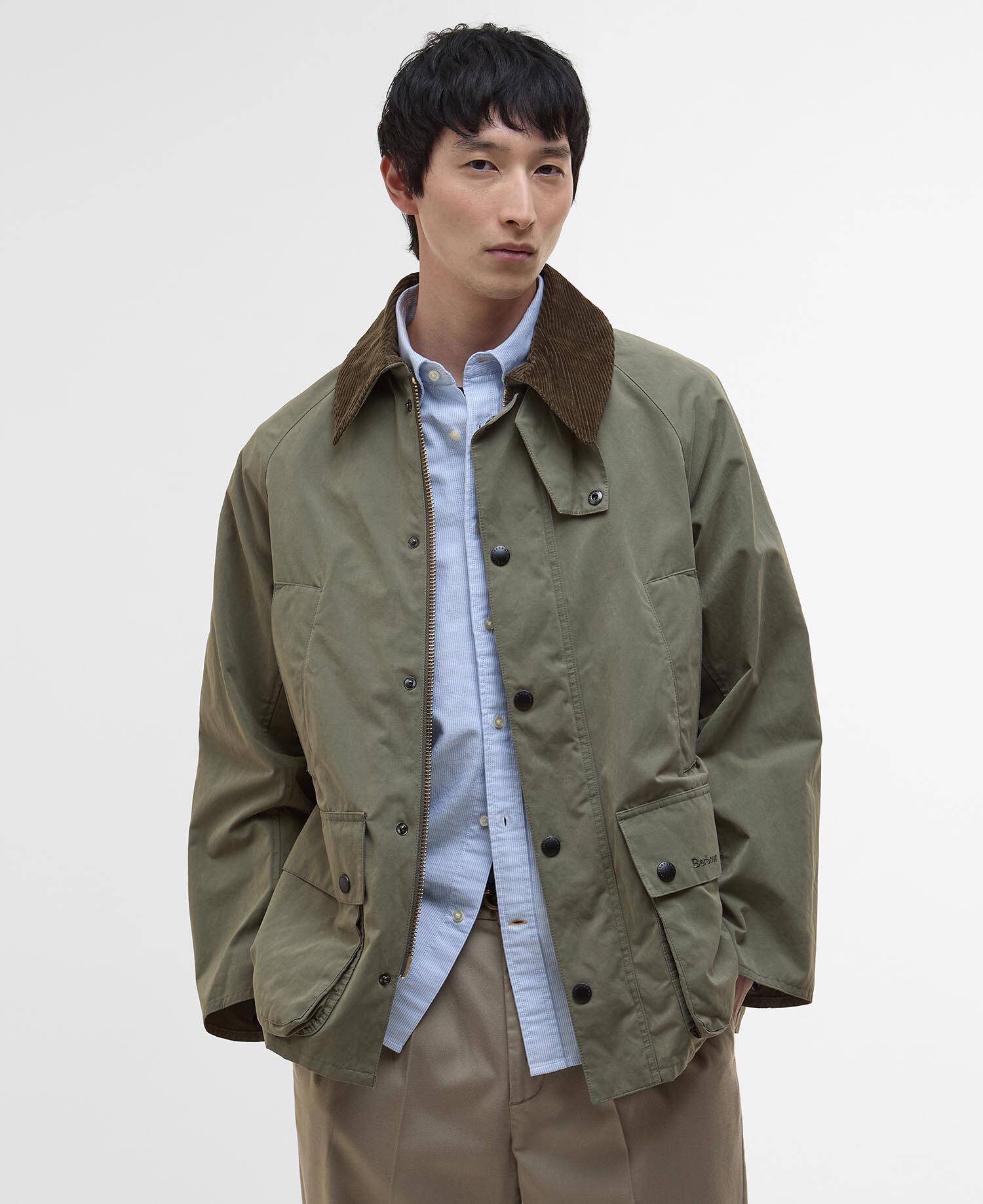 Peached Oversized Bedale Casual Jacket Fern image number 0
