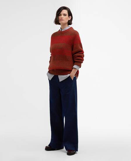 Paul Smith loves Barbour Saddle Crew Neck Jumper Rosette Red