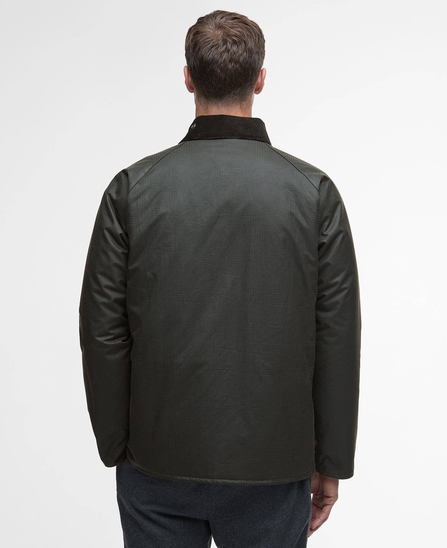 Giacca cerata con motivo a quadri Modern Beaufort Olive Check image number 2