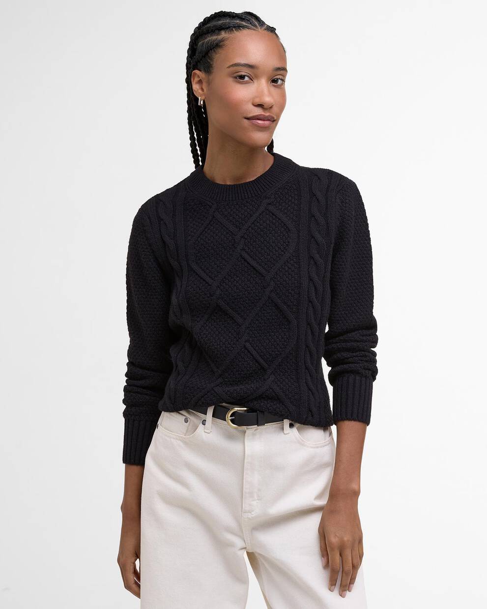 Maglione girocollo Burne con motivo a rombi