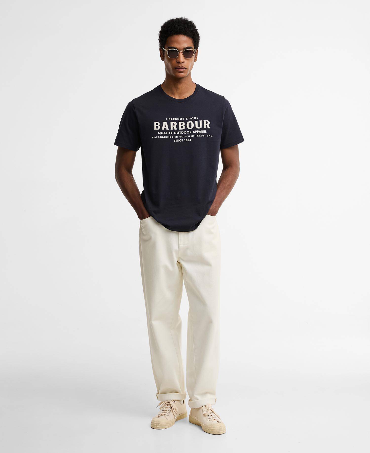 Moorside Logo T-Shirt Dark Navy image number 1