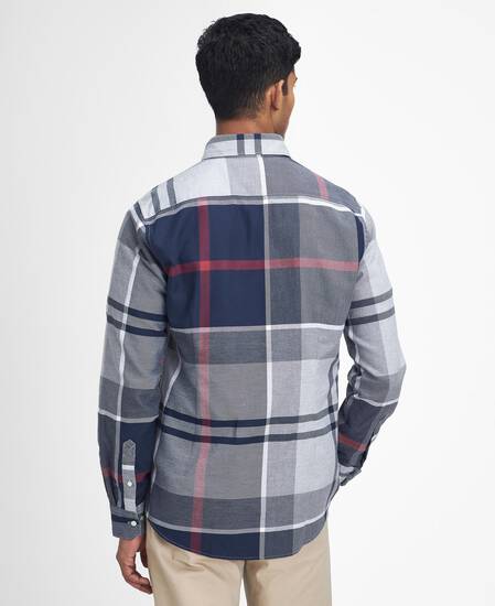 Dunoon Tailored Long-Sleeved Shirt Blue Granite