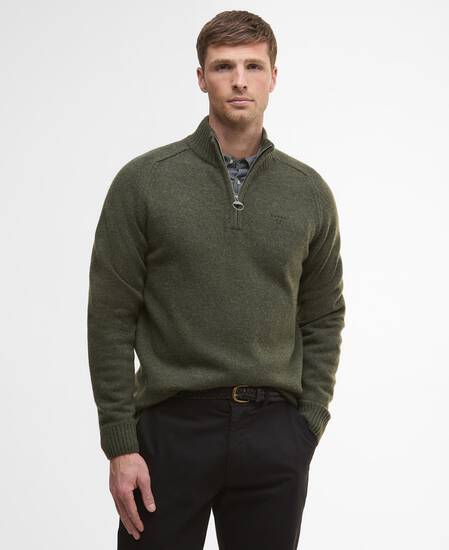 Grangetown Half-Zip Jumper Mid Olive