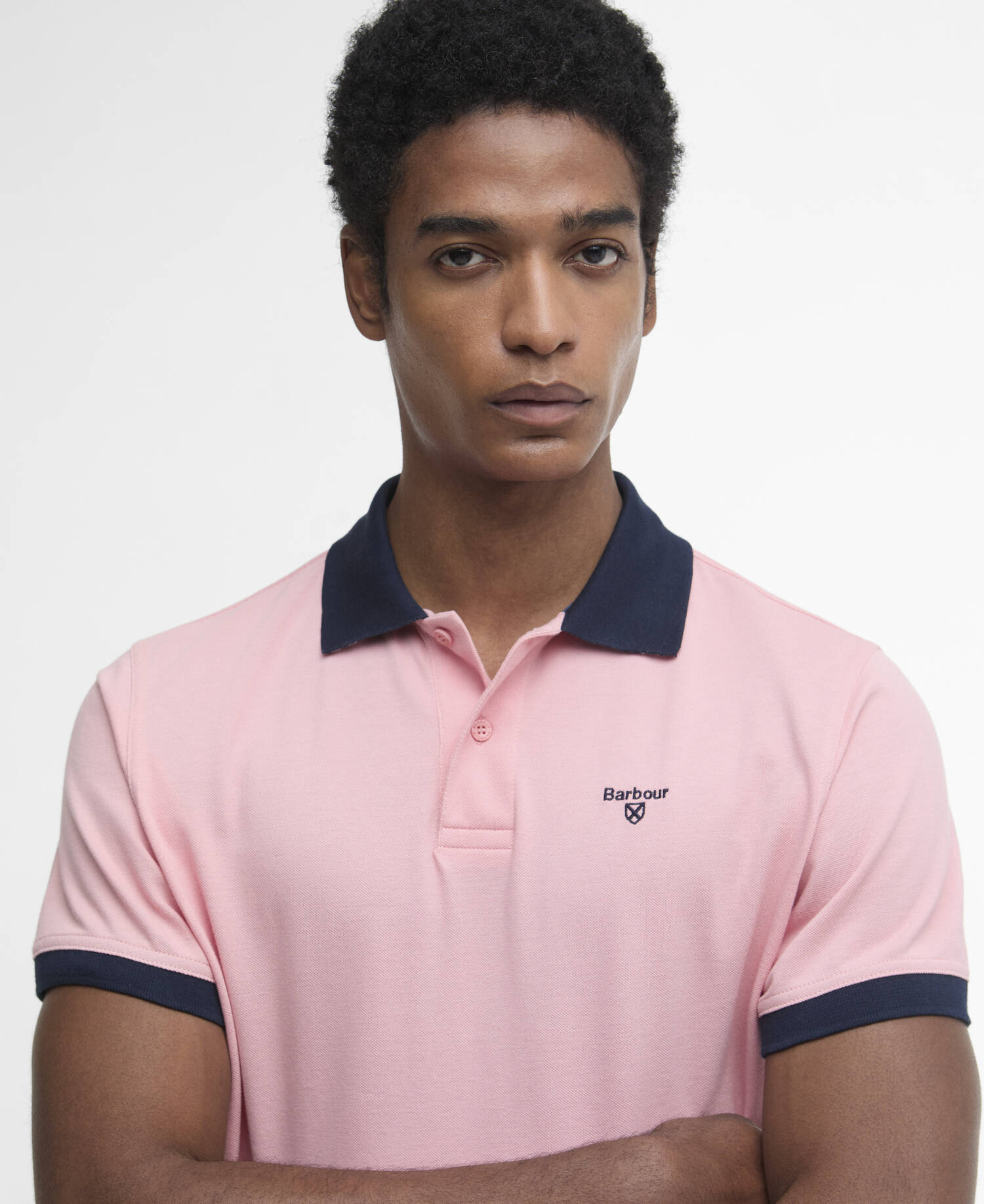 Poloshirt Lynmouth Tipped Short-Sleeved Mineral Pink image number 3
