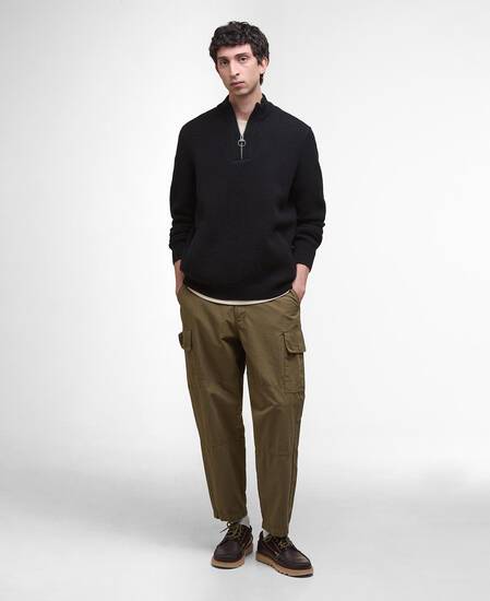 Milburn Half-Zip Jumper Black