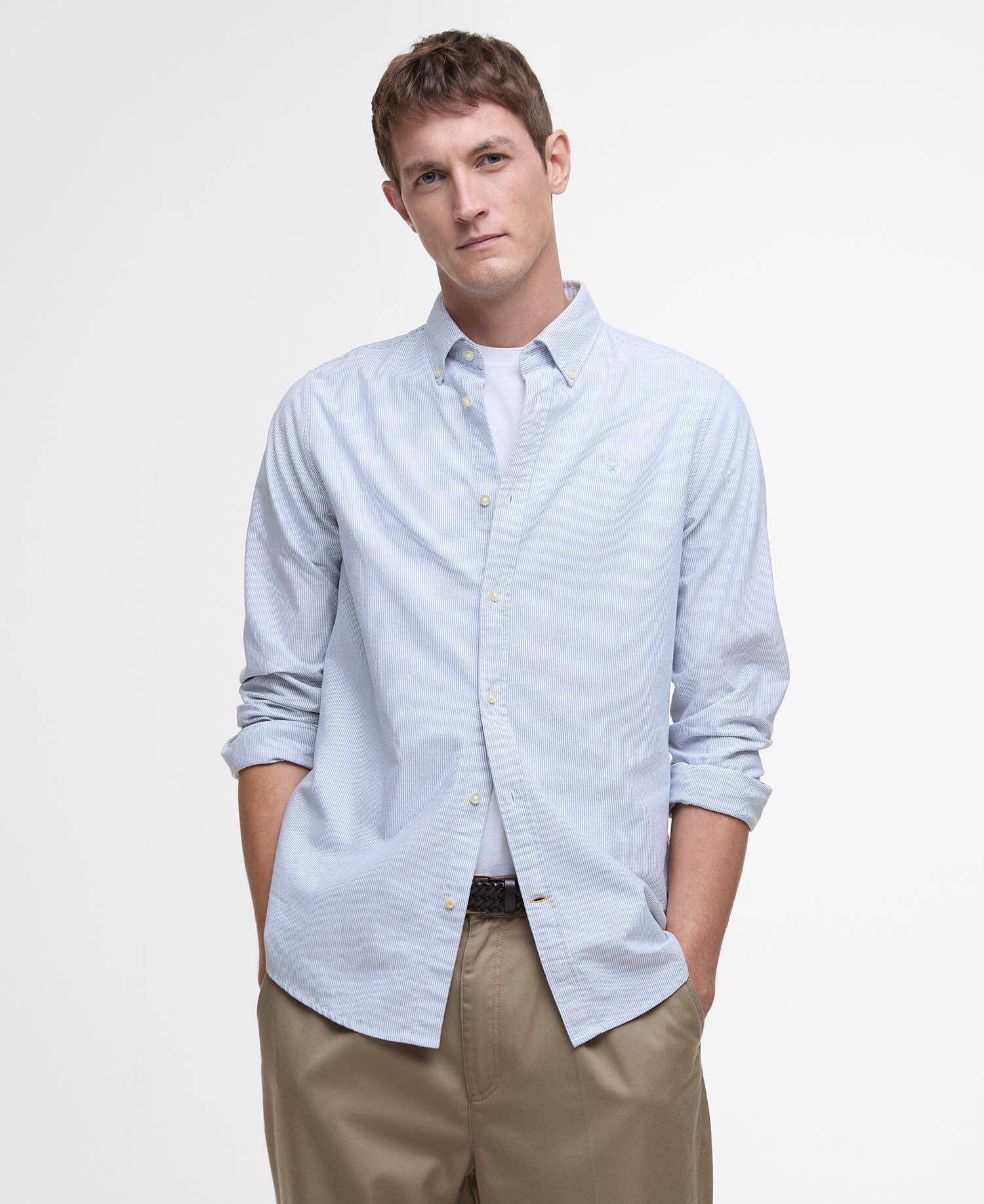 Striped Oxford Tailored Long-Sleeved Shirt image number 0