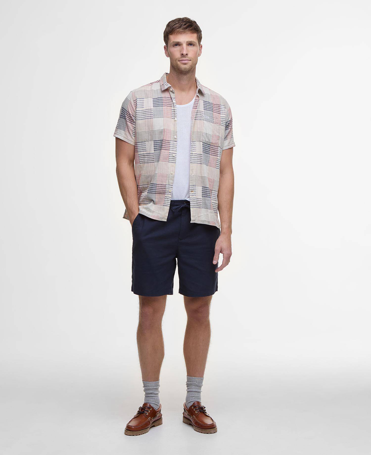 Cotton Linen Relaxed Shorts image number 0