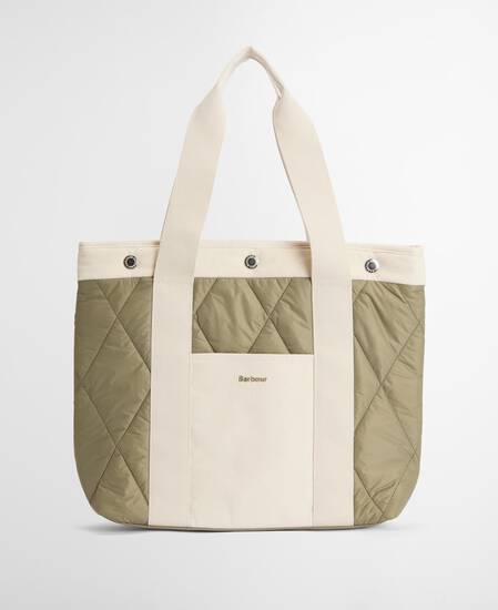 Healy Quilted Tote Bag Bleached Olive