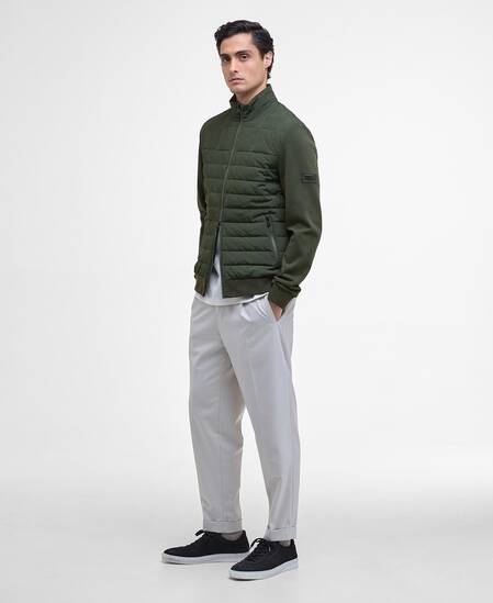Felpa Collins con trapuntatura orizzontale Sage