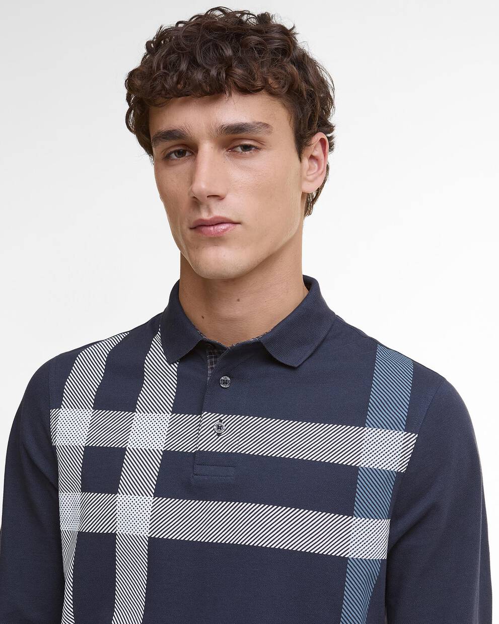 Blaine Tartan Long-Sleeved Polo Shirt