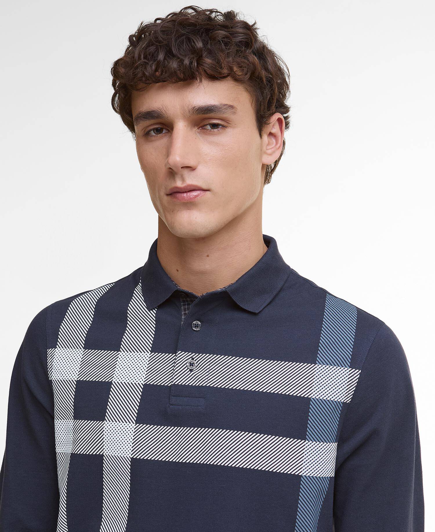 Blaine Tartan Long-Sleeved Polo Shirt image number 3