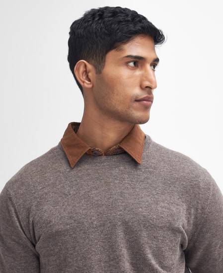 Essential Crew Neck Jumper Dark Stone