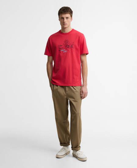 Paul Smith Loves Barbour Fortune Fish Graphic T-Shirt Winterberry