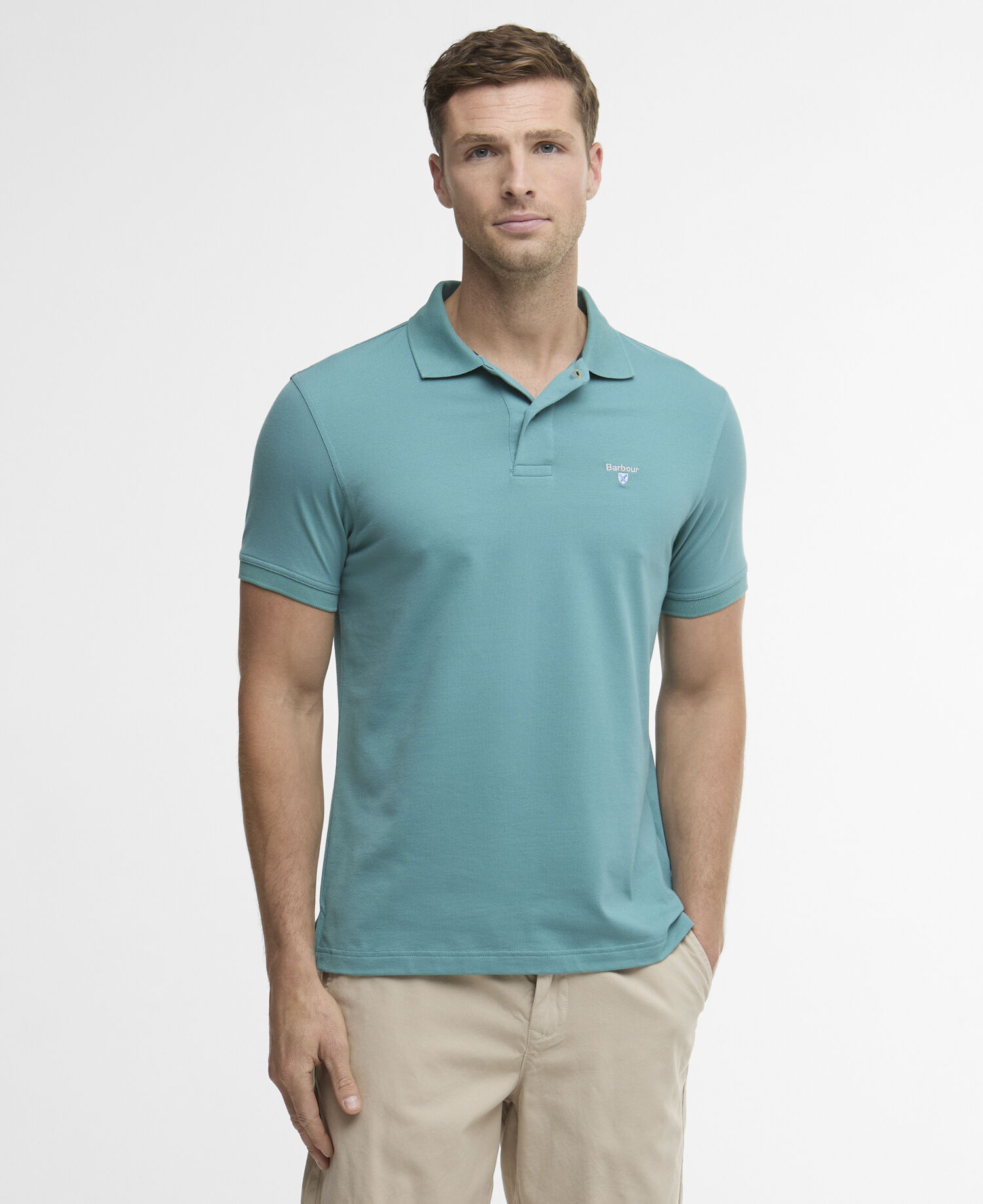 Active Short-Sleeved Polo Shirt Light Teal