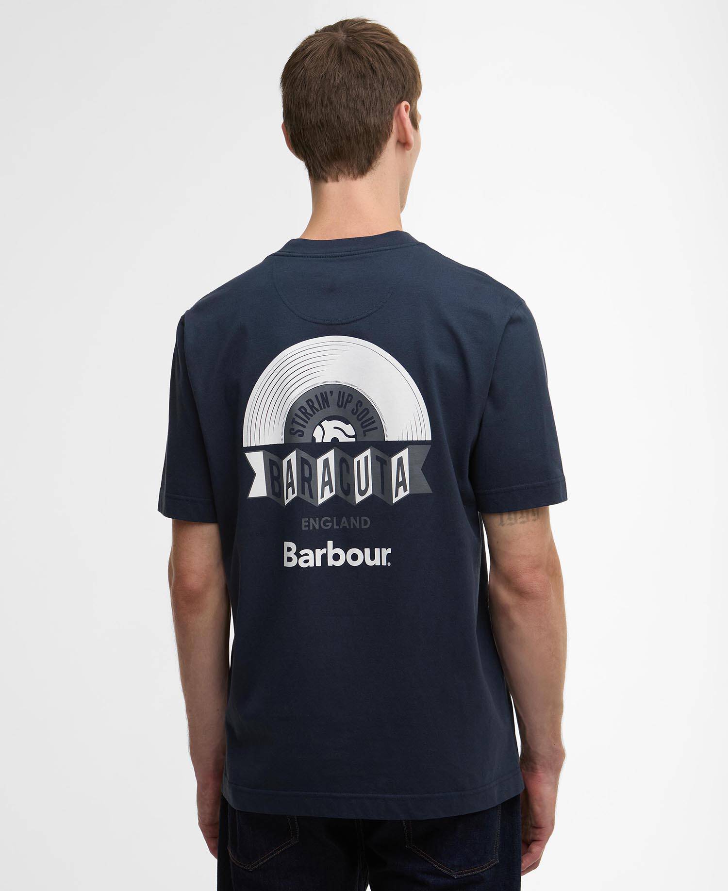 Barbour x Baracuta Vinyl Oversized T-Shirt Navy image number 2