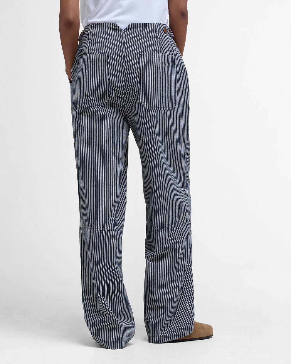 Sonia Striped Straight-Leg Trousers