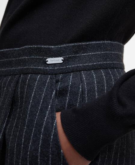 Pantaloni a righe a gamba ampia Blakely Charcoal Pinstripe