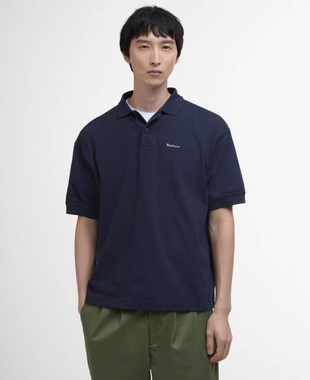 Hexham Oversized Polo Shirt Classic Navy