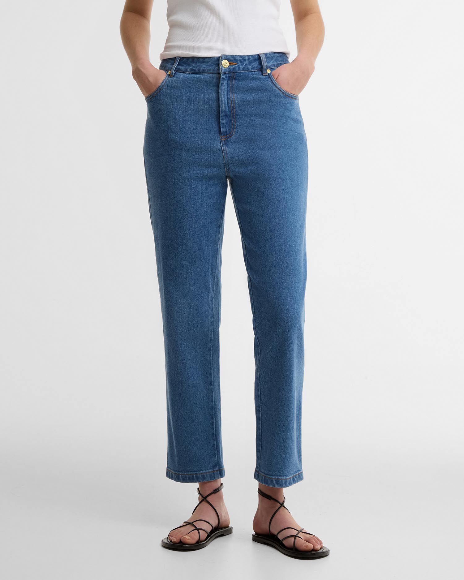 Seren Straight-Leg Jeans Denim Blue