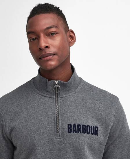 Cotes Half-Zip Sweatshirt Mid Grey Marl