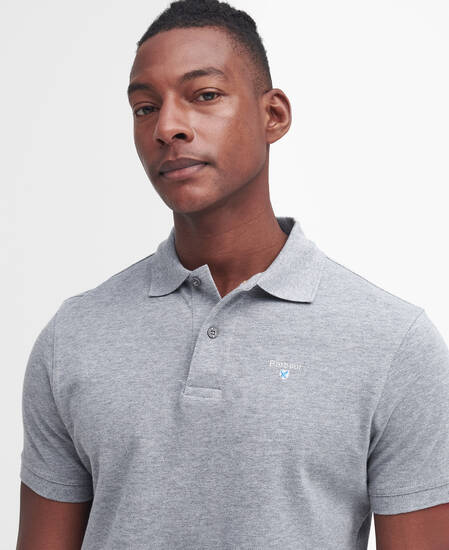 Sports Short-Sleeved Polo Shirt Grey Marl Sports Short-Sleeved Polo Shirt Grey Marl
