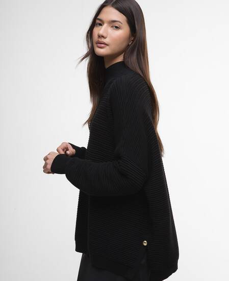 Pullover Kaia Funnel-Neck Black