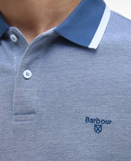 Polo Barnard a maniche corte Dark Denim