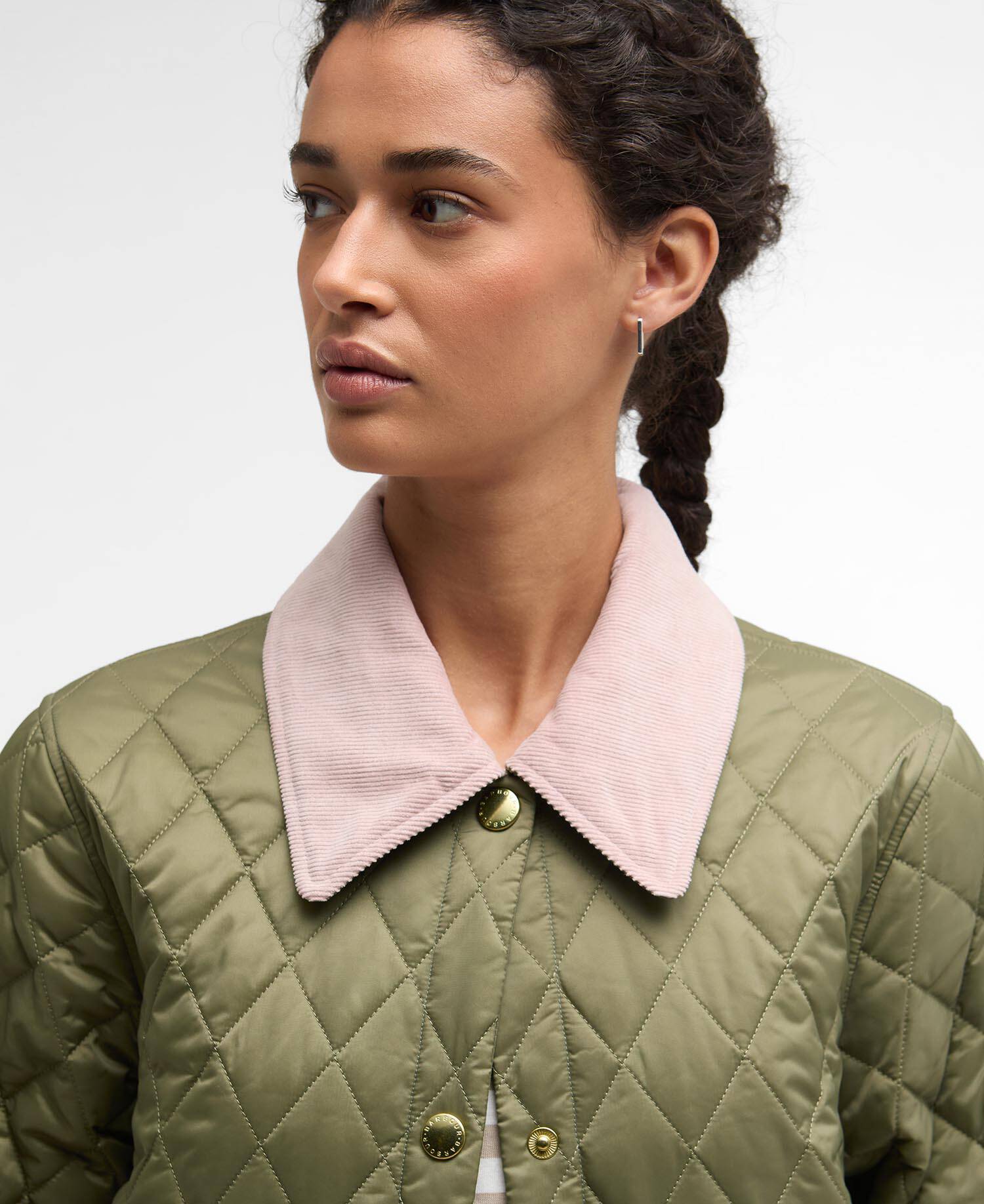 Icons Modern Liddesdale Quilted Jacket Bleached Olive/Ancient/Gardenia image number 3