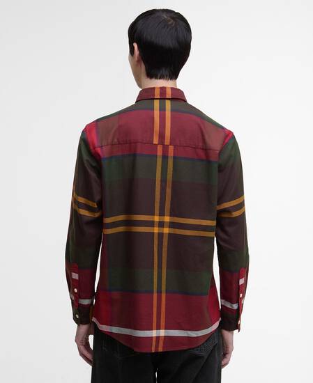 Renford Oversized Long-Sleeved Tartan Shirt Winterberry Tartan